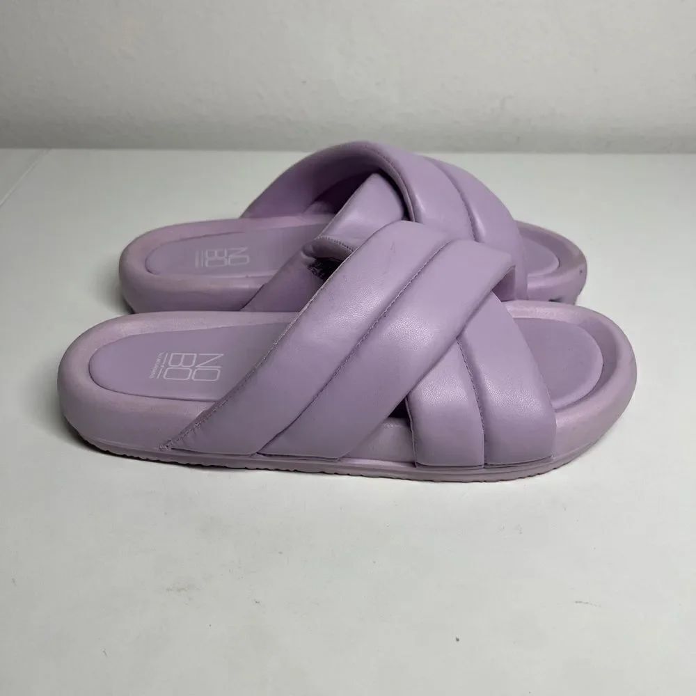 No Boundaries Crossband Slide Sandals Lavender Women's Size 10